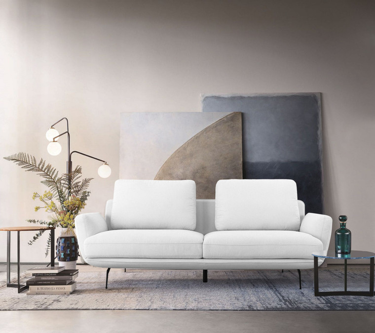 VIG Furniture VGKNK8558-OFFWHT-S Divani Casa Dolly Modern - Off White Fabric Sofa
