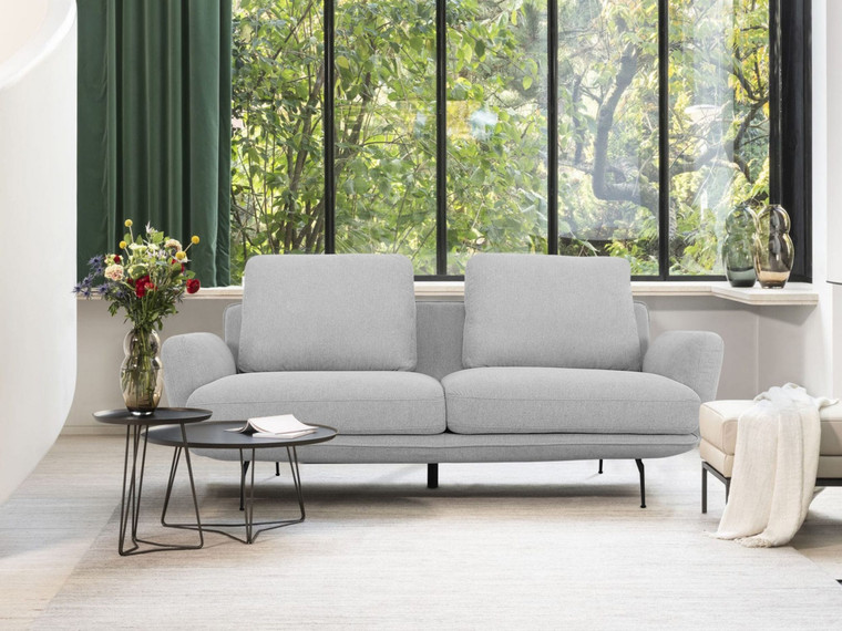 VIG Furniture VGKNK8558-LGRY-S Divani Casa Dolly - Modern Light Grey Fabric Sofa