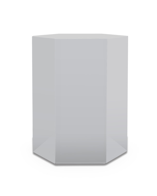 VIG Furniture VGBBMND-CT45-LTGRY-ET Modrest Newmont - Large Light Grey High Gloss End Table