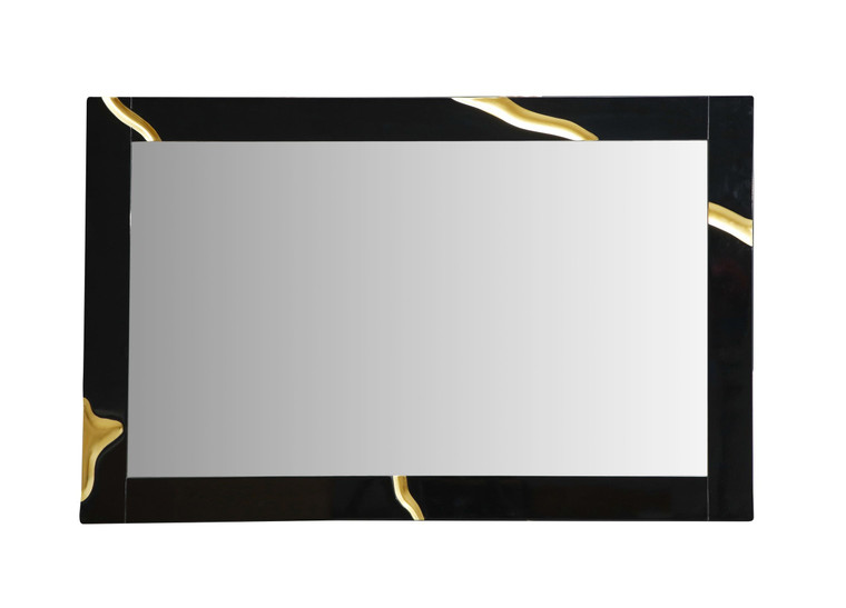 VIG Furniture VGVCJ1801-M-BLK-MIR Modrest Aspen - Modern Black Mirror