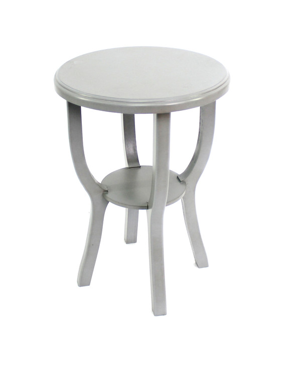 Homeroots 24" X 18" X 18" Light Grey Country Cottage Style Wooden Stool 274417