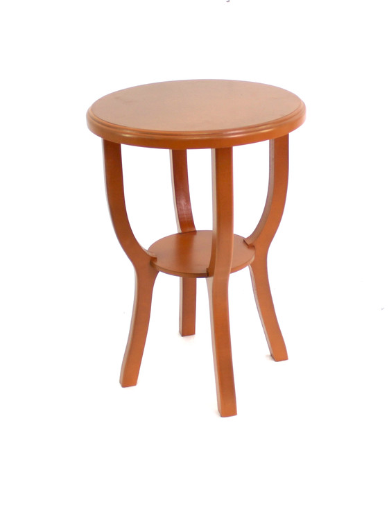 Homeroots 24" X 18" X 18" Bright Orange Country Cottage Style Wooden Stool 274418