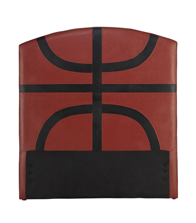 Homeroots Twin Headboard Only, Basketball - Pu, Wood, Plywood, Fr Foa Basketball 285324