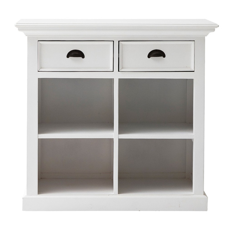 Homeroots Modern Farmhouse White Medium Accent Cabinet With Baskets 388218