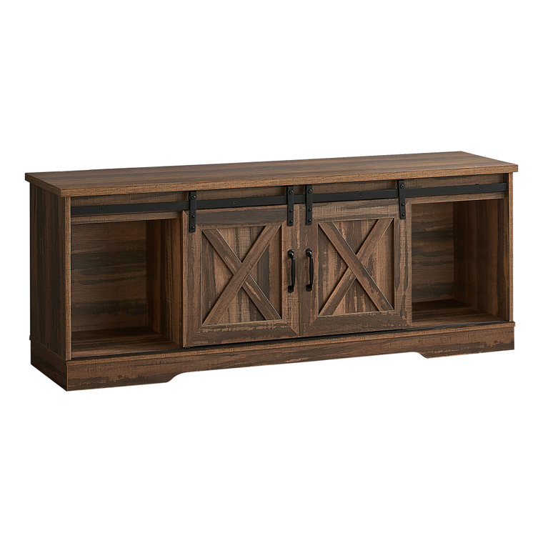 Monarch Tv Stand - 60"L - Brown Reclaimed-Look - 2 Sliding Doors I 2748