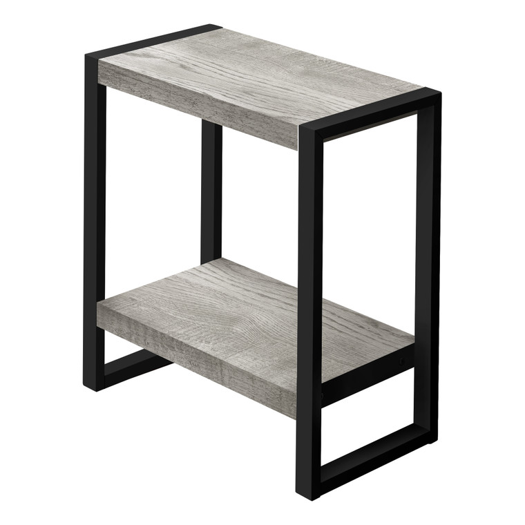Monarch Accent Table - Grey Reclaimed Wood-Look - Black Metal I 2857