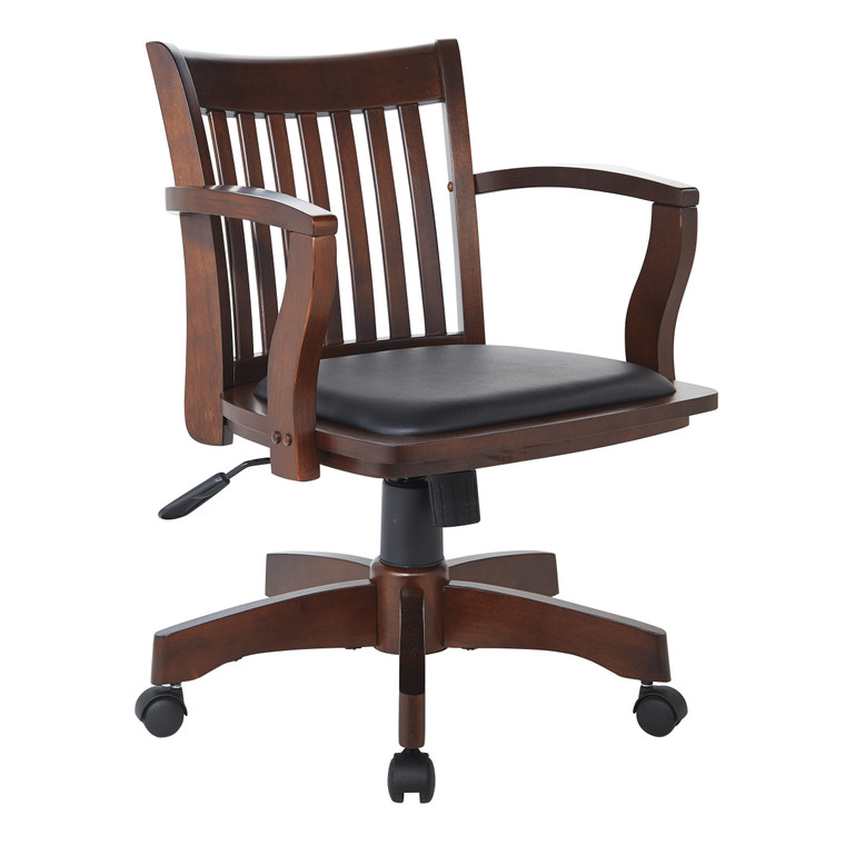 Office Star Deluxe Wood Banker'S Chair - Espresso Finish 108ES-3