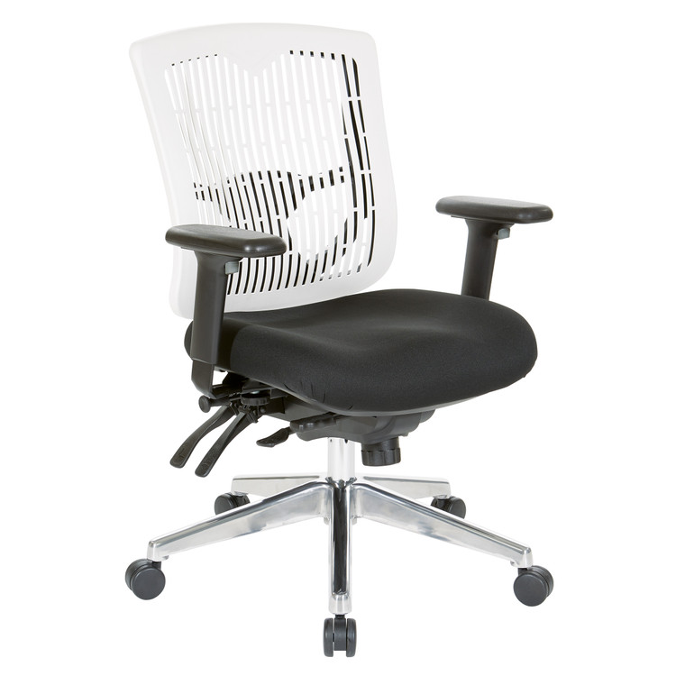 Office Star Contoured Plastic Back Manager'S Chair - White 97898CWH-30