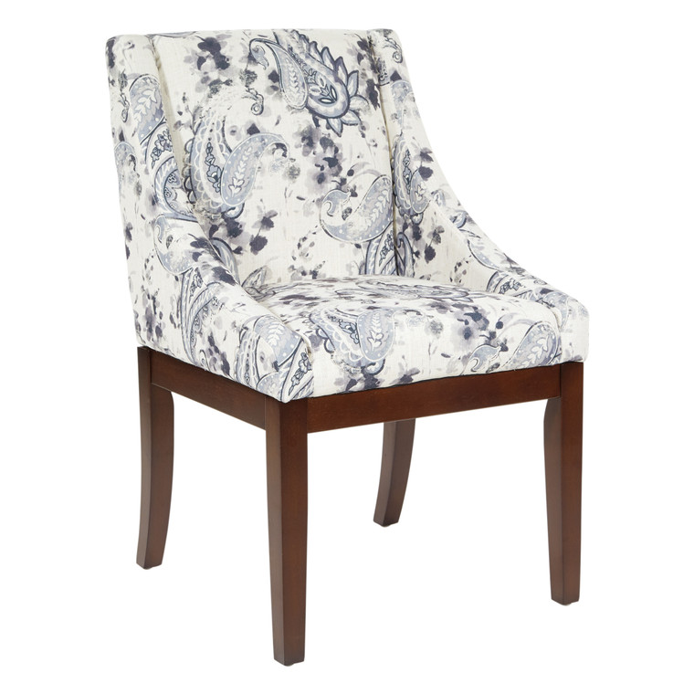 Office Star Monarch Dining Chair - Paisley Charcoal MNA-P64
