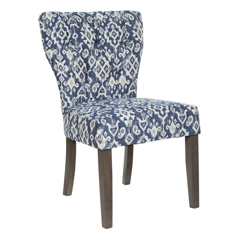 Office Star Andrew Dining Chair - Navy Ikat ANDG-K61