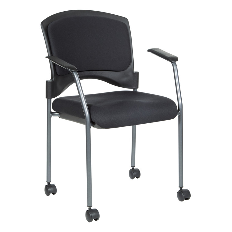 Office Star Upholstered Visitor Chair - Coal 84740-30
