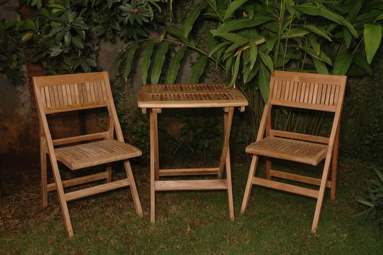 Set-22 Anderson Teak Windsor 3 Piece Square Bistro Set