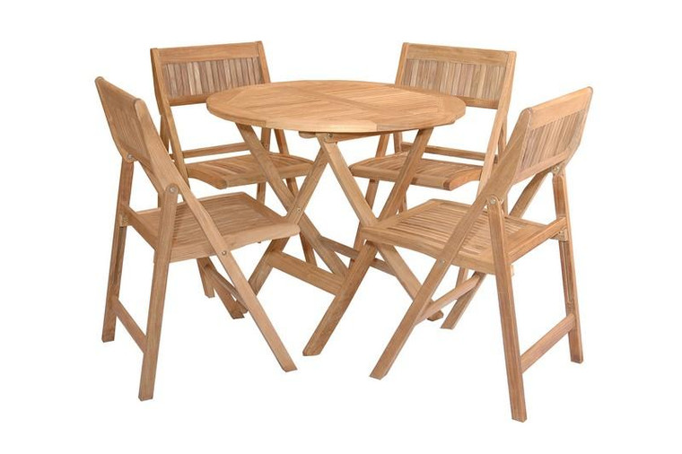 Set-24 Anderson Teak Windsor 5 Piece Round Bistro Set