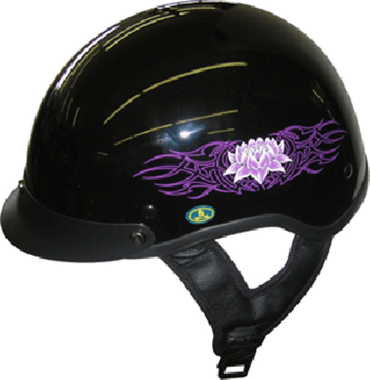 1Vlot - Lotus Dot Shorty Motorcycle Helmet 100VLOT By Nuorder