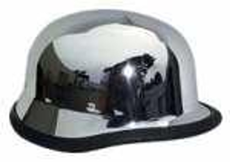 German Chrome Novelty Motorcycle Helmet NOVC#3 By Nuorder