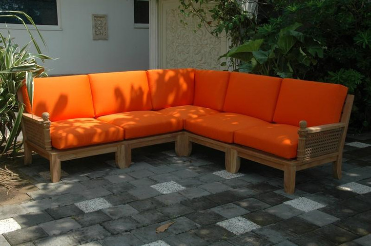 Set-66 Anderson 5 Piece Luxe Modular Deep Seating Sectional Sofa Set
