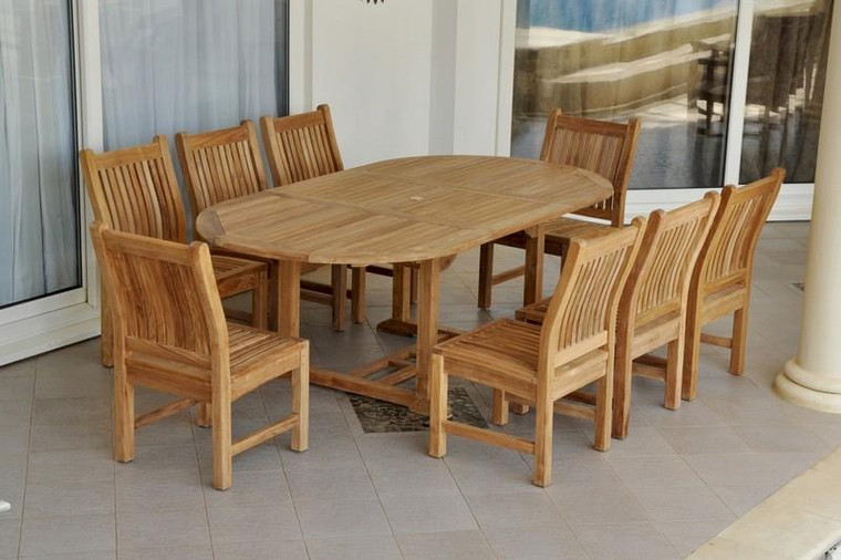 Set-85 Anderson Teak 9 Piece Sahara Dining Set