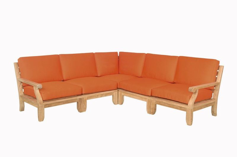 Set-92 5 Piece Riviera Luxe Modular Deep Seating Sectional Sofa Set