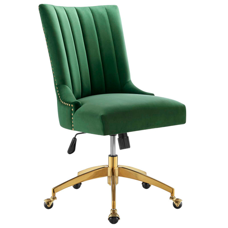 Empower Channel Tufted Performance Velvet Office Chair EEI-4575-GLD-EME By Modway Furniture