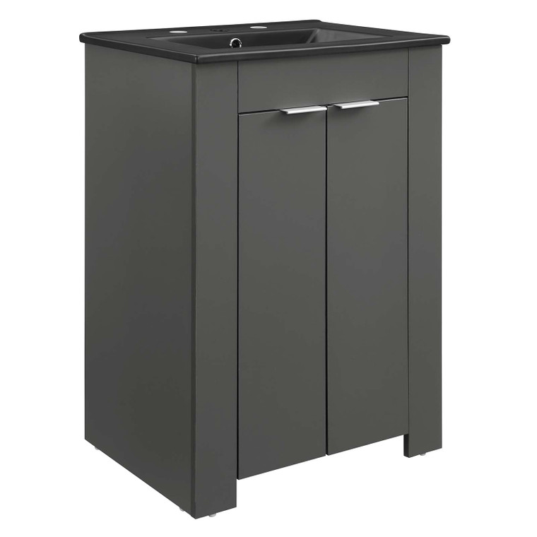 Maybelle 24" Bathroom Vanity EEI-5366-GRY-BLK By Modway Furniture