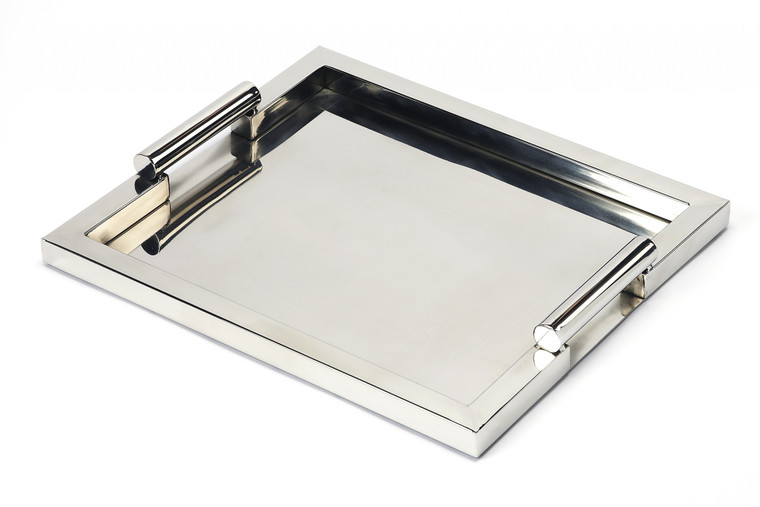 Homeroots Modern Stainless Steel Serving Tray 388899