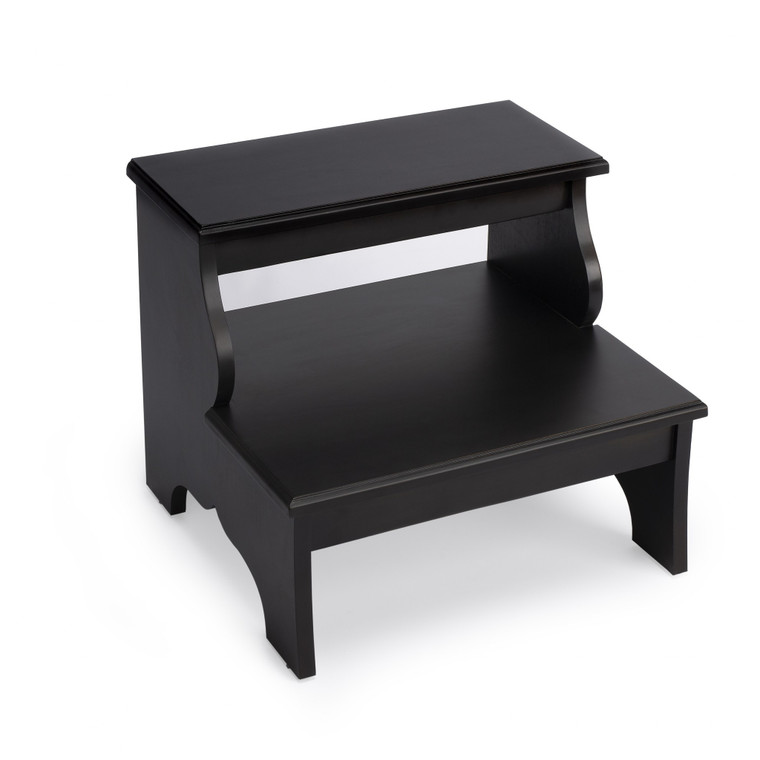 Homeroots Handcrafted Brushed Sable Step Stool 389141