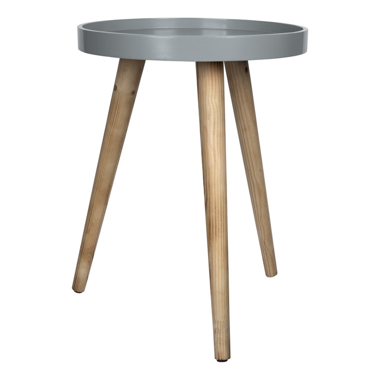 Homeroots Gray Tray Top Modern End Table 389329