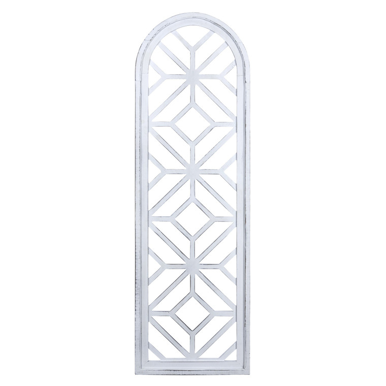 Homeroots White Wooden Window Panel Wall Decor 389386