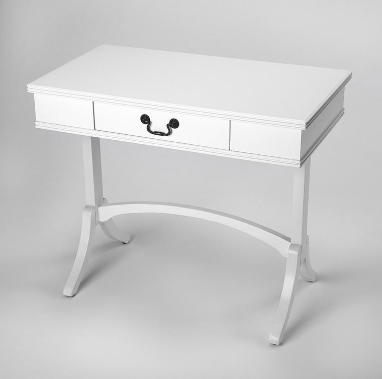 Homeroots Acacia And Pinewood White Writing Desk 389434