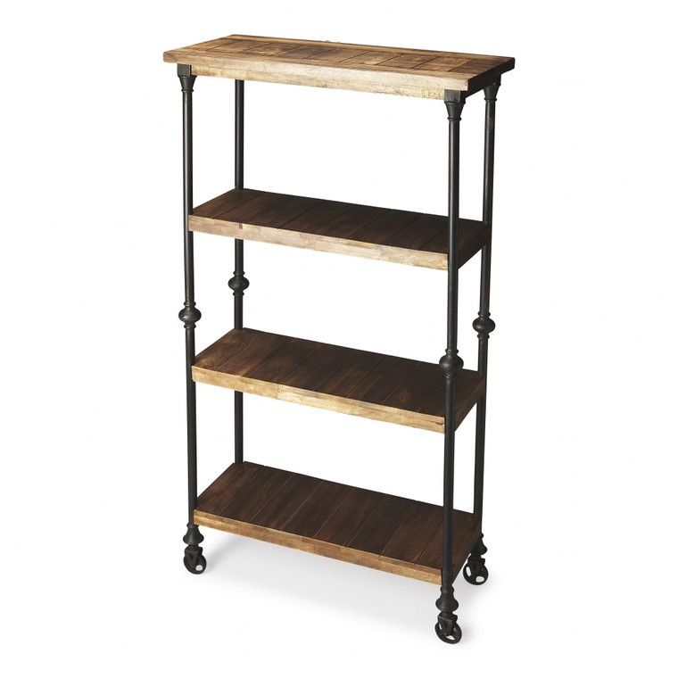 Homeroots Fontainebleau Industrial Chic Bookcase 389553