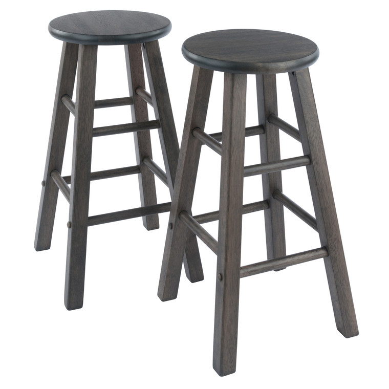 Winsome Element Counter Stools, 2 -Piece Set, Oyster Gray 16274
