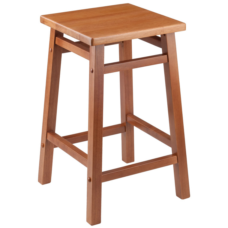 Winsome Carter Square Seat Counter Stool, Teak 33153