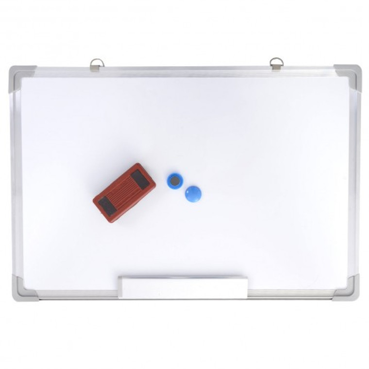ST34603 24"X16" Single Side Magnetic Writing Whiteboard Dry Erase Board Office W/ Eraser