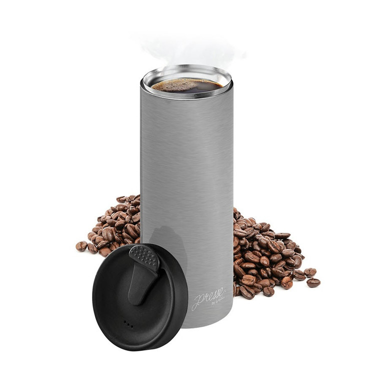 O2Cool French Presse Coffee or Tea to Go - Stainless BTC0008 BRS