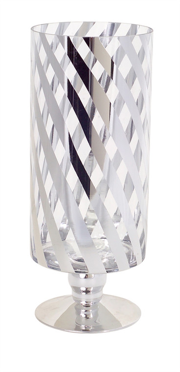 Melrose Striped Candle Holder (Set Of 2) 12"H Glass 64125DS