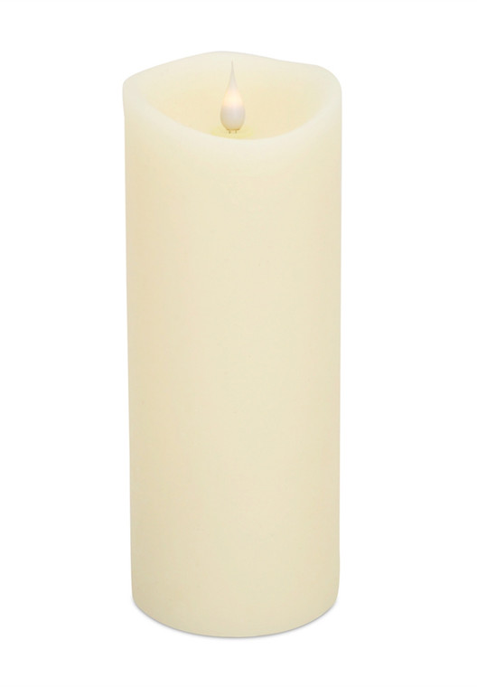 Melrose Simplux Led Designer Candle W/Remote 3.5"Dx9.25"H Wax/Plastic 65307DS