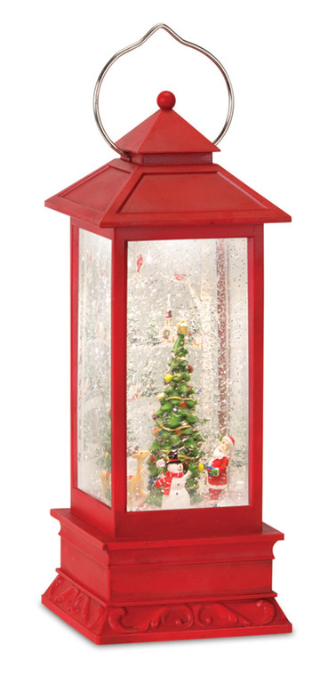 Melrose Snow Globe Lantern W/Santa 12.5"H Plastic 6 Hr Timer 3 Aa Batteries, Not Included Or Usb Cord Included 80796DS