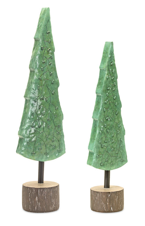 Melrose Tree (Set Of 2) 22"H, 26.5"H Resin 80971DS