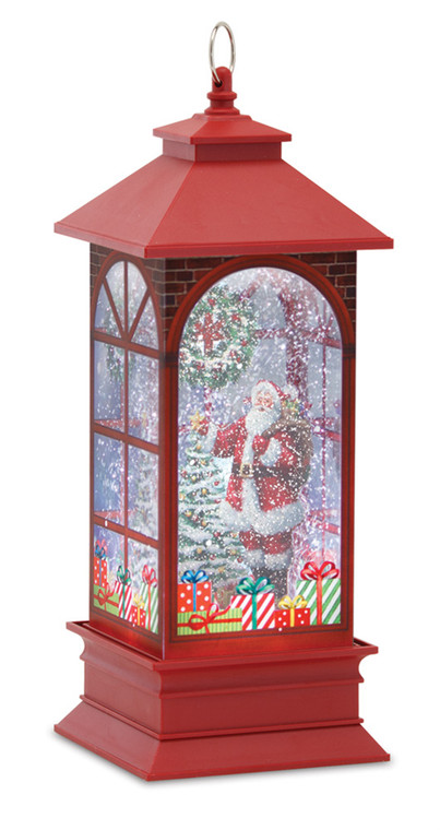 Melrose Santa Snow Globe Lantern 11.5"H Acrylic 6 Hr Timer 3 Aa Batteries, Not Included 81291DS