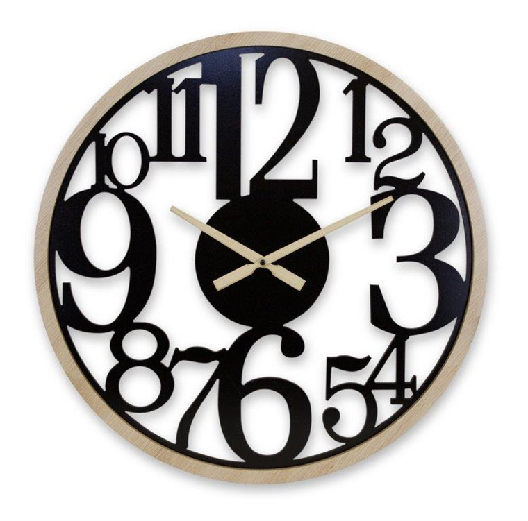 Melrose Wall Clock 23.5"D Mdf 82631DS