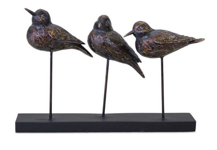 Melrose Birds On Stand 9.75"L X 6.75"H Resin 82772DS