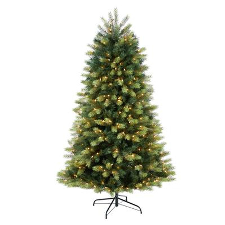 Nearly Natural 6' Aspen Mountain Fir Christmas Tree With 350 Clear Led Lights And 1110 Bendable Branches T2351