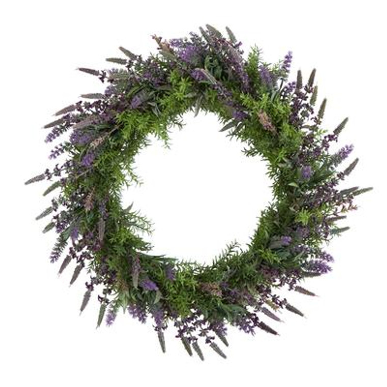 Nearly Natural 24" Lavender Artificial Wreath W1139