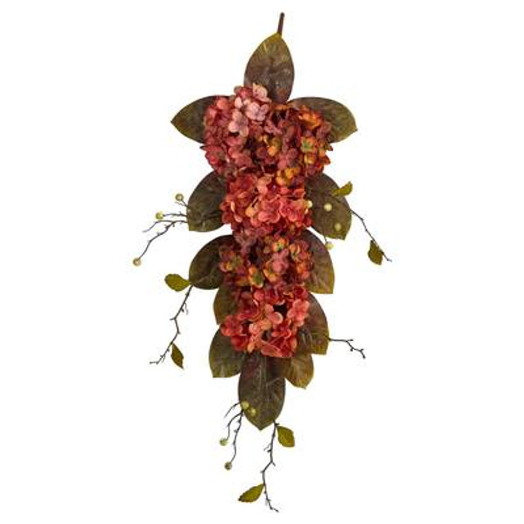 Nearly Natural 35" Autumn Hydrangea And Berry Artificial Fall Tear Drop W1228