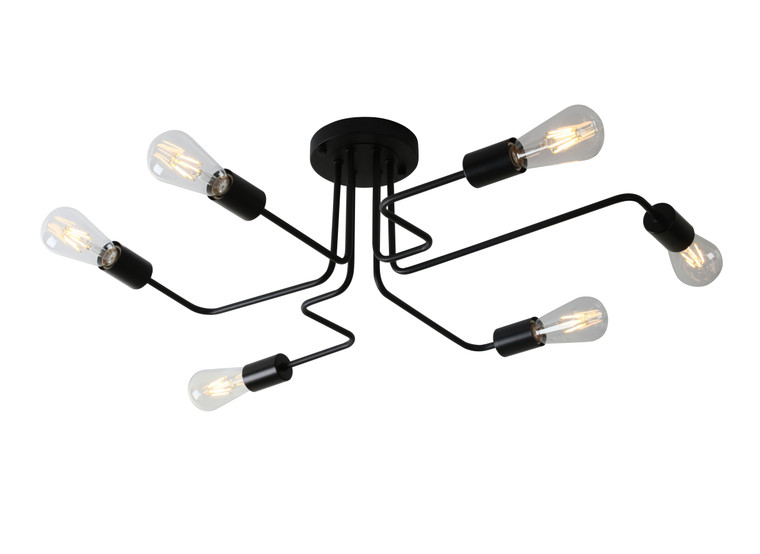 Bromi Asheville 6- Light Semi Flush Ceiling Fixture B9402