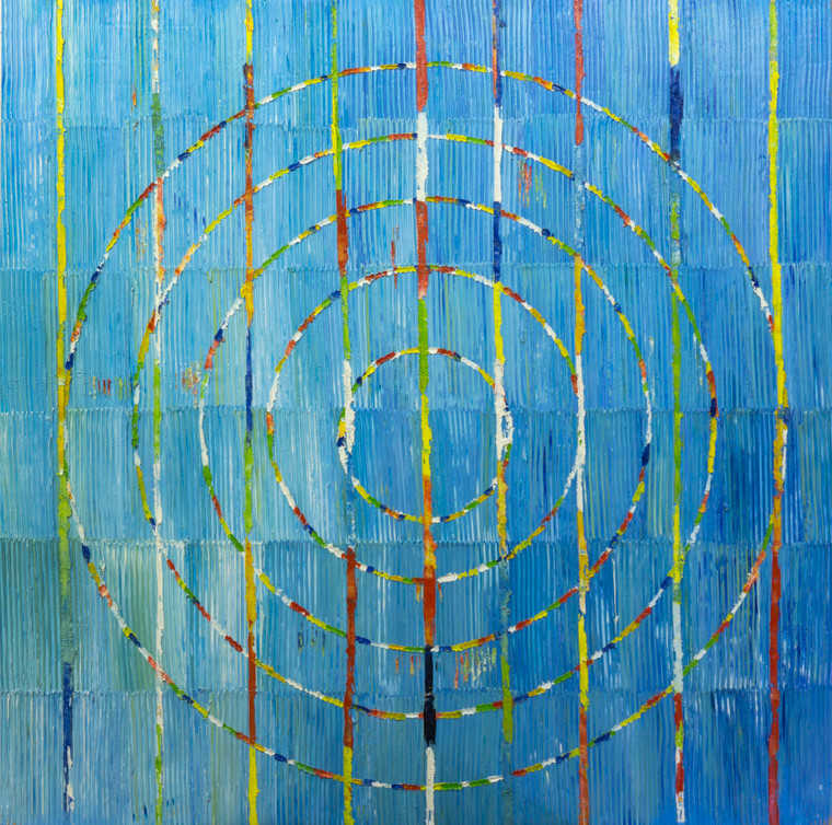 Bromi Circles Blue Wall Art BA128