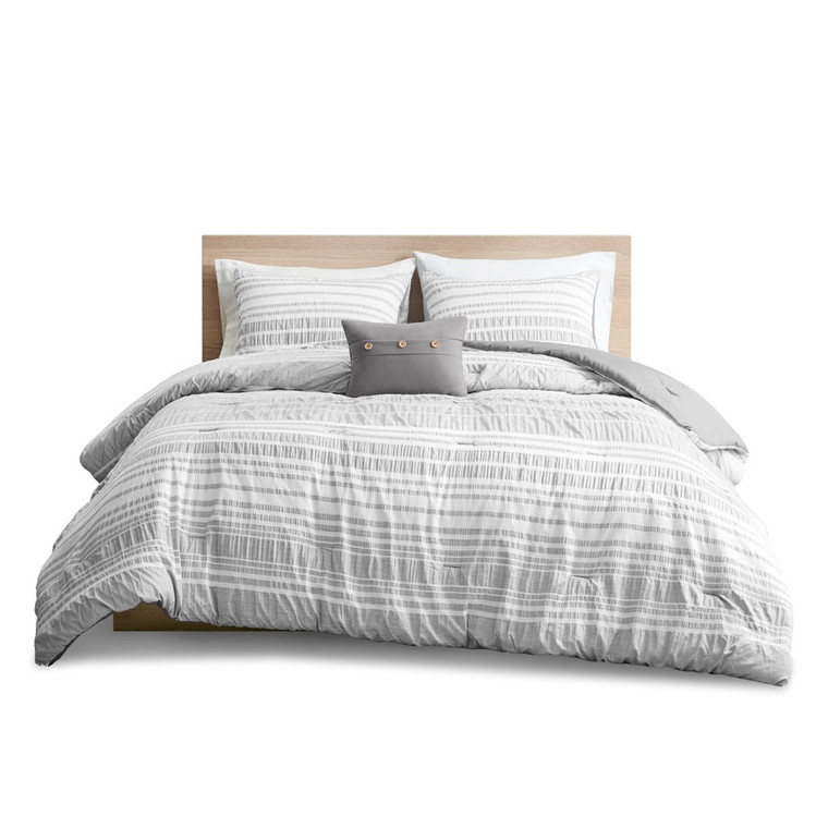Lumi Striped Comforter Set - Full/Queen ID10-2012 By Olliix