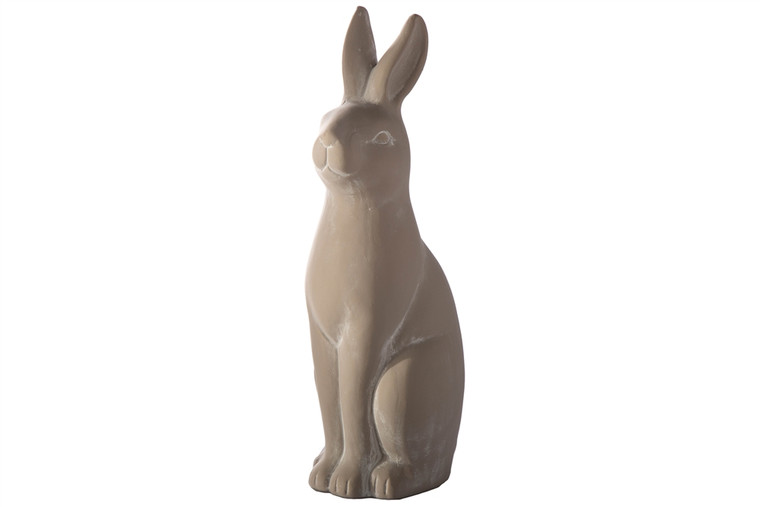 Urban Trends Terracotta Sitting Rabbit Figurine Distressed Finish Gray (Pack Of 4) 53717