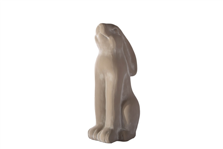 Urban Trends Terracotta Sitting Rabbit Figurine In Head Face Up Position Sm Shiny Finish Gray (Pack Of 4) 53721