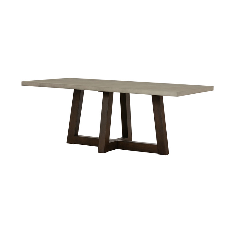Elodie Gray Concrete And Dark Gray Oak Rectangle Dining Table LCELDICCGR By Armen Living